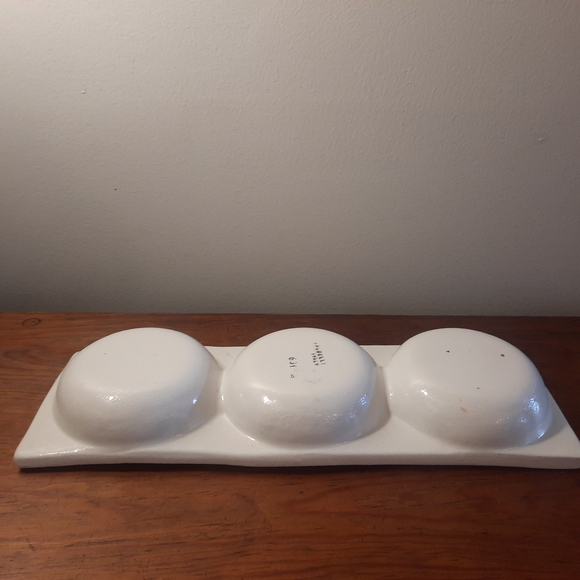 70's BALDELLI Tray Signed Numbered Yellow Green Orange Italian Pottery MCM Mod - Picture 4 of 10